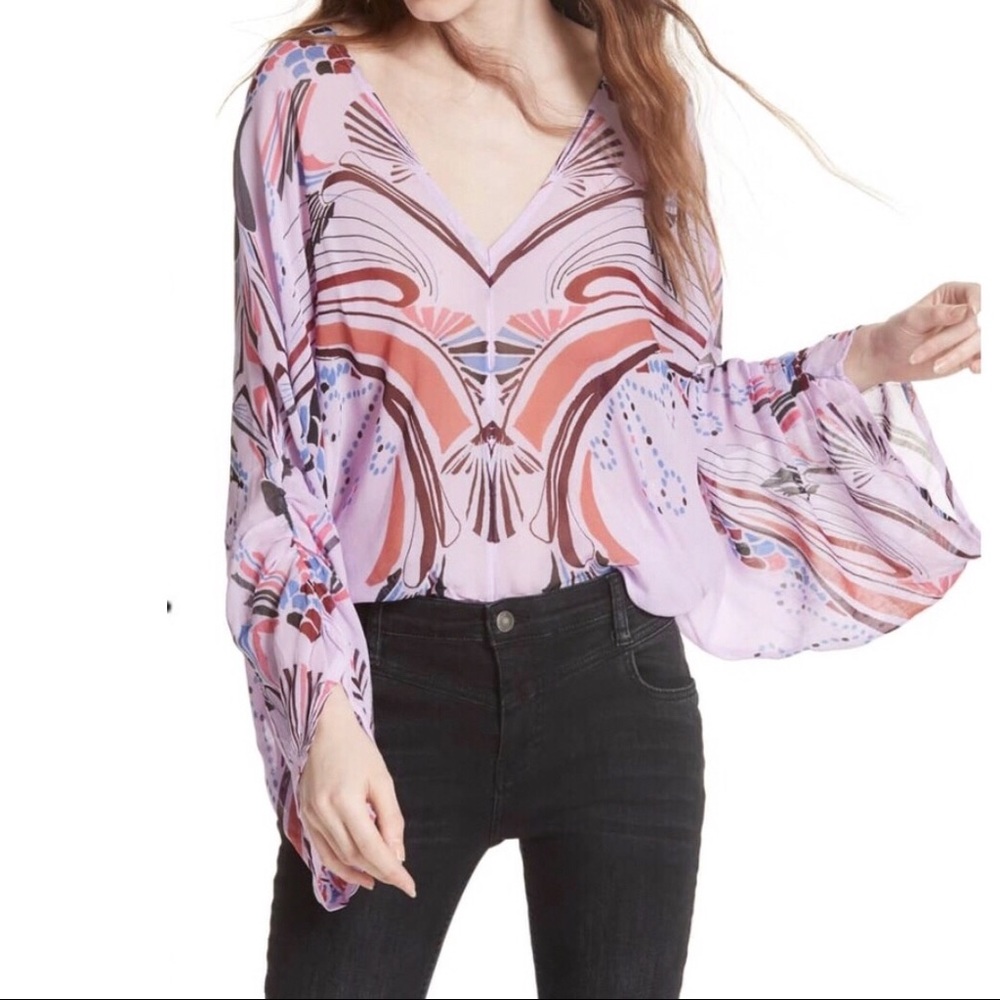 Free People Beneath The Sea Top Size L New - Picture 2 of 8